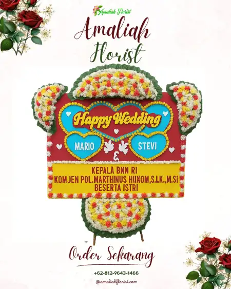 Papan Bunga Pernikahan Durian
